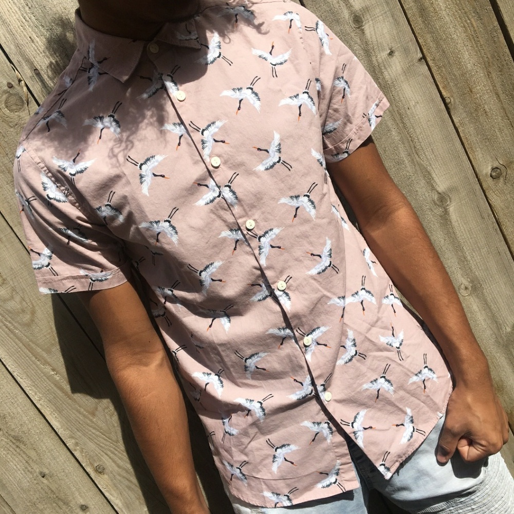 Cactusman Slim Fit Geese Button Down